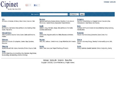 Cipinet is a fairly standard web directory with WSN Links. customer website