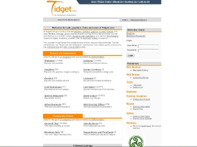 Tidget employs WSN Links to create a marketplace for buying, selling and trading. customer website